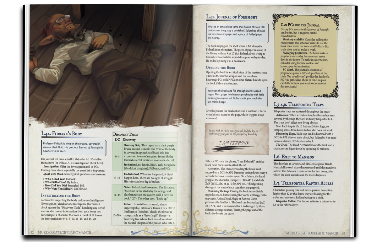 Murders at Lorelahc Manor Hardcover + PDF